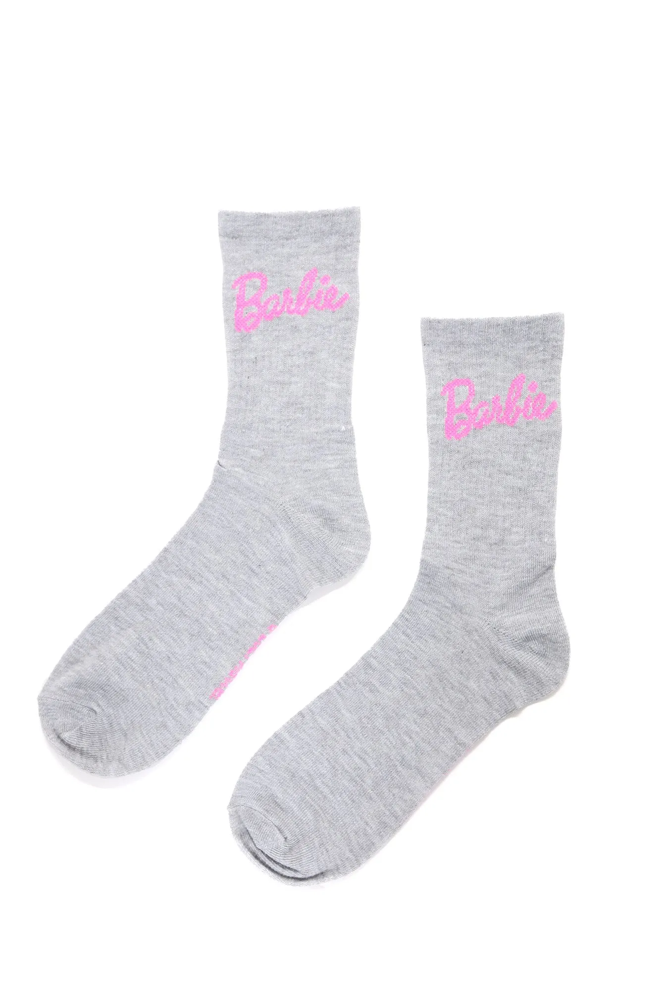 Barbie Girl Crew Socks - Grey/combo