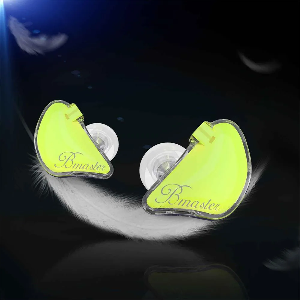BASN Bmaster Triple Drivers In Ear Monitor Headphones (Yellow)