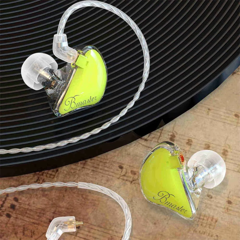 BASN Bmaster Triple Drivers In Ear Monitor Headphones (Yellow)