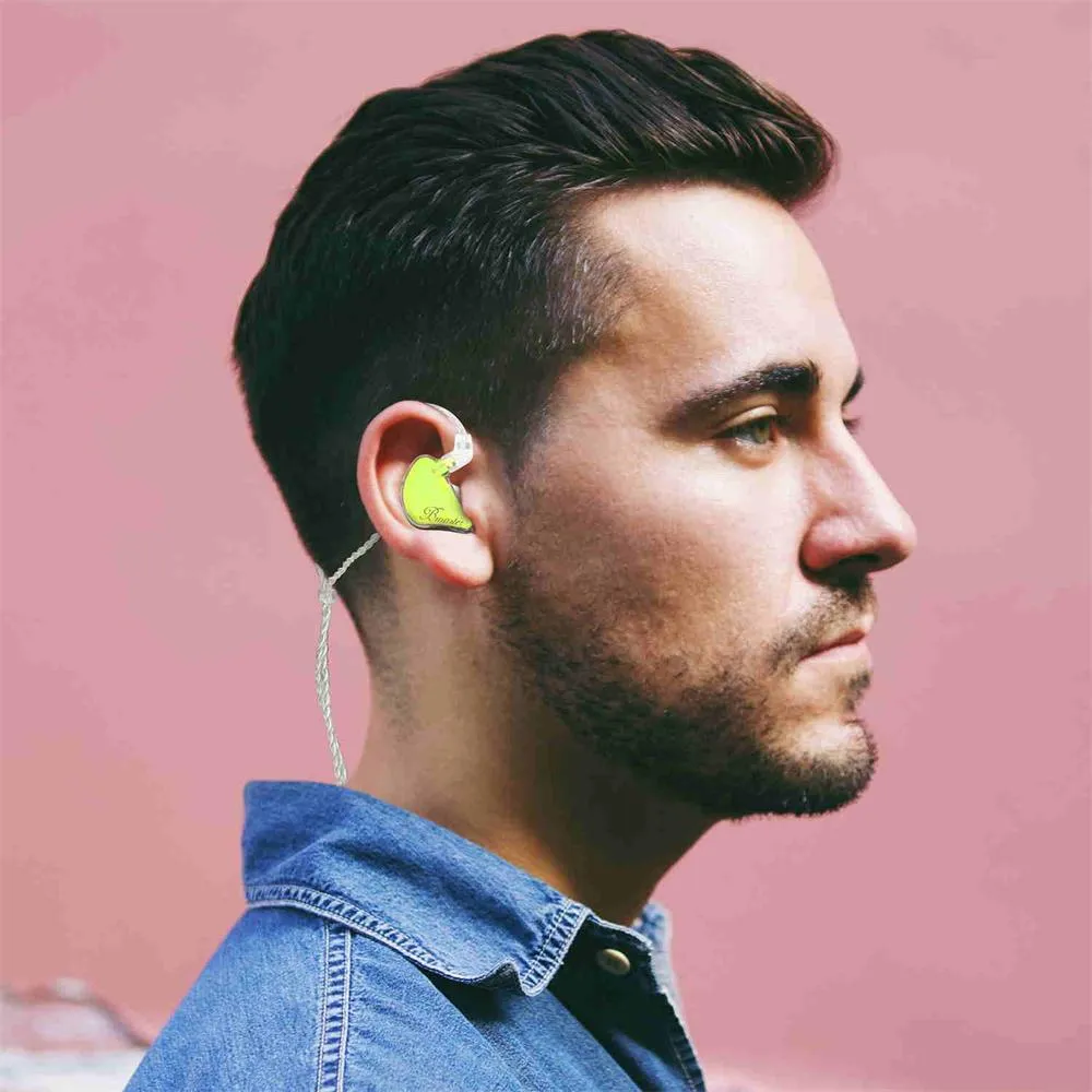 BASN Bmaster Triple Drivers In Ear Monitor Headphones (Yellow)