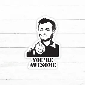 Bill Murray Sticker | Waterproof Vinyl Decal | 3in