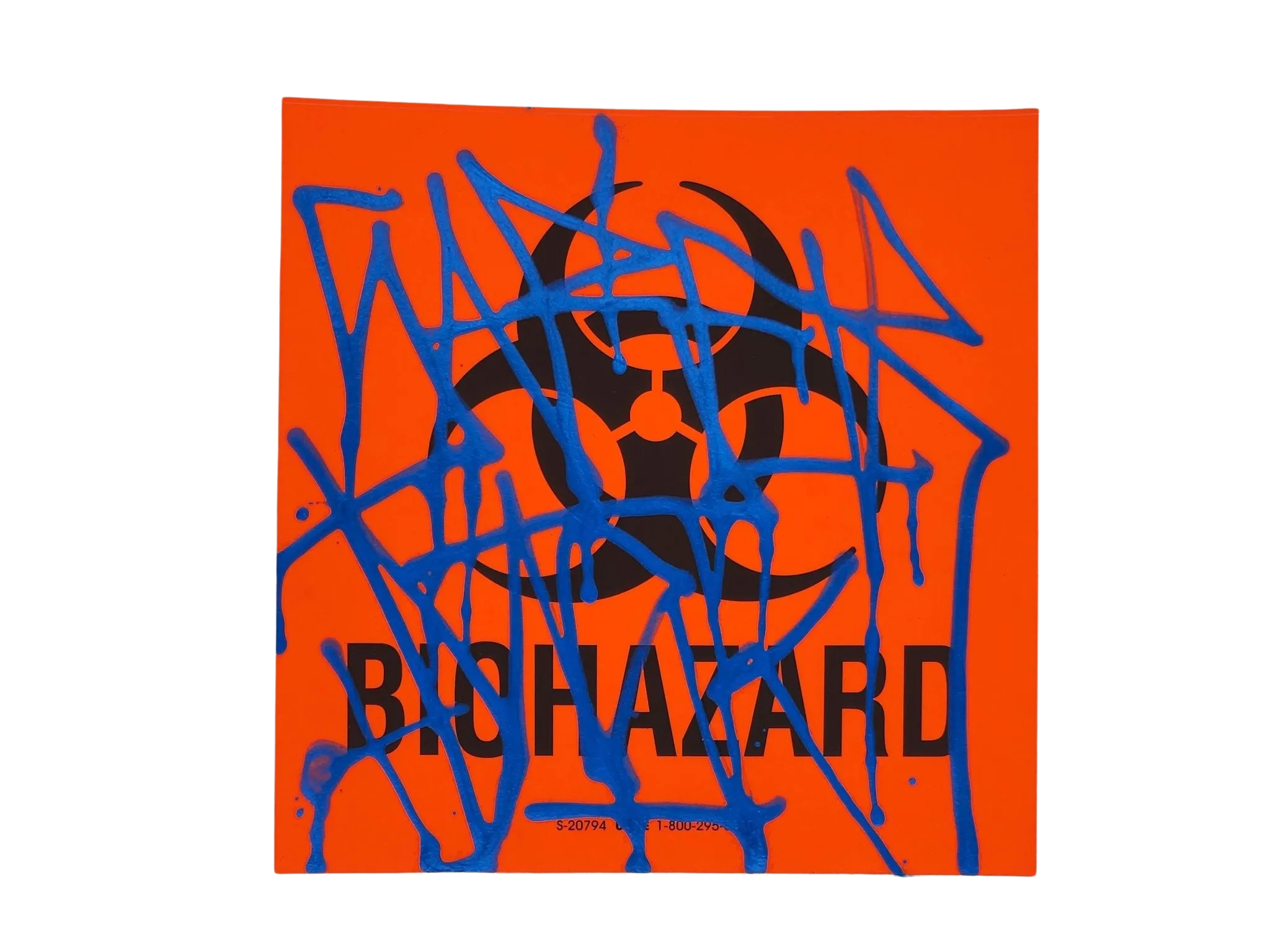 Biohazard Slap-Up Label Sticker Original Tag Art by Saber