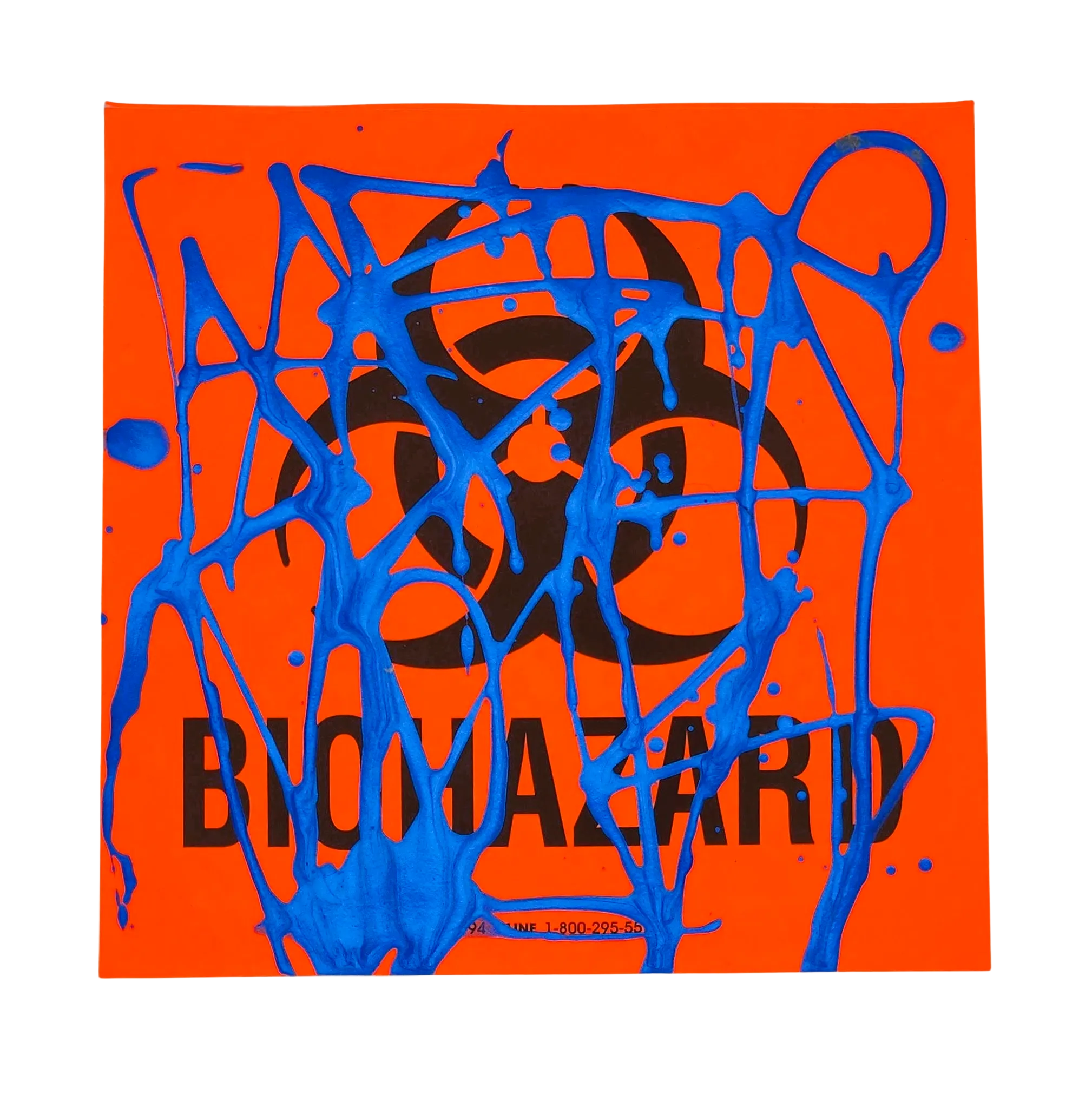 Biohazard Slap-Up Label Sticker Original Tag Art by Saber