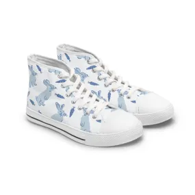 Blue Rabbits Women's High Top Sneakers