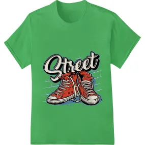 Bold Red Graffiti Street Shoes - Edgy Urban Style