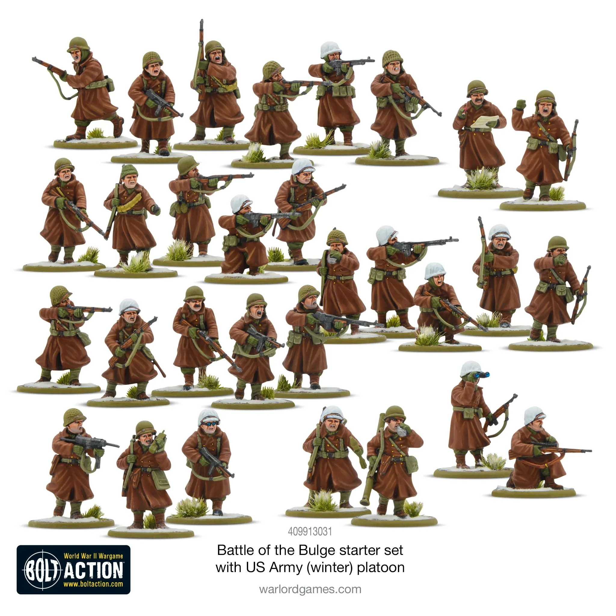 Bolt Action - Battle Of The Bulge Starter Set With Us Army (Winter) Platoon