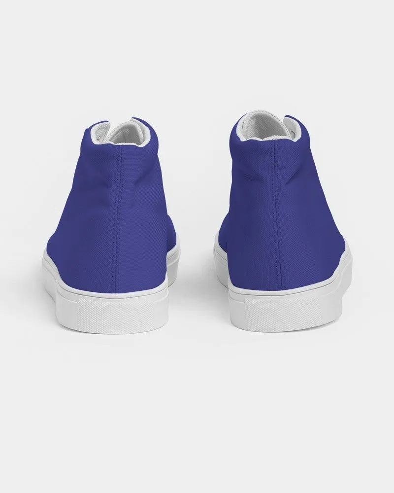 Bright Blue Men's High-top Canvas Sneakers | Men's | Bright Pure Blue | C100M100Y0K0