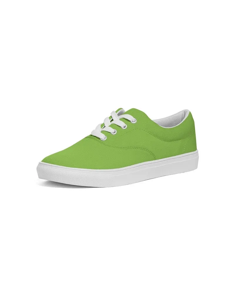 Bright Warm Green Men's Canvas Sneakers | Men's | Bright Pure Warm Green | C50M0Y100K0