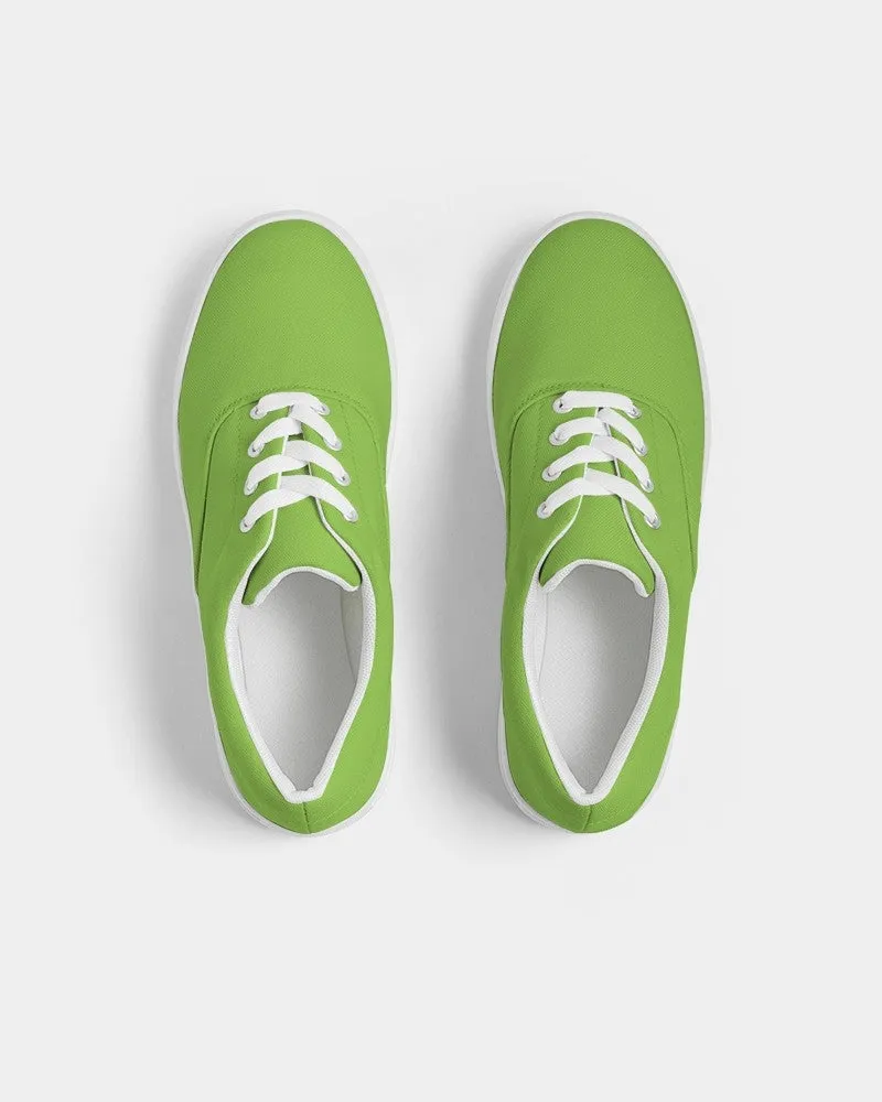 Bright Warm Green Men's Canvas Sneakers | Men's | Bright Pure Warm Green | C50M0Y100K0