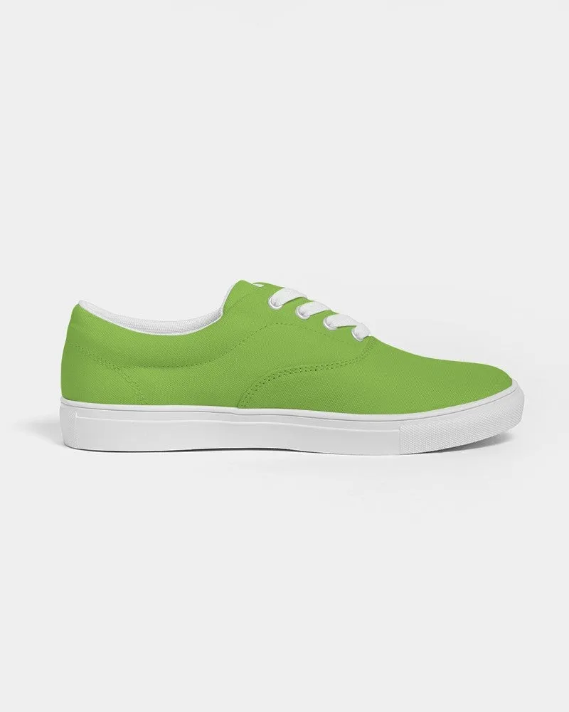 Bright Warm Green Men's Canvas Sneakers | Men's | Bright Pure Warm Green | C50M0Y100K0