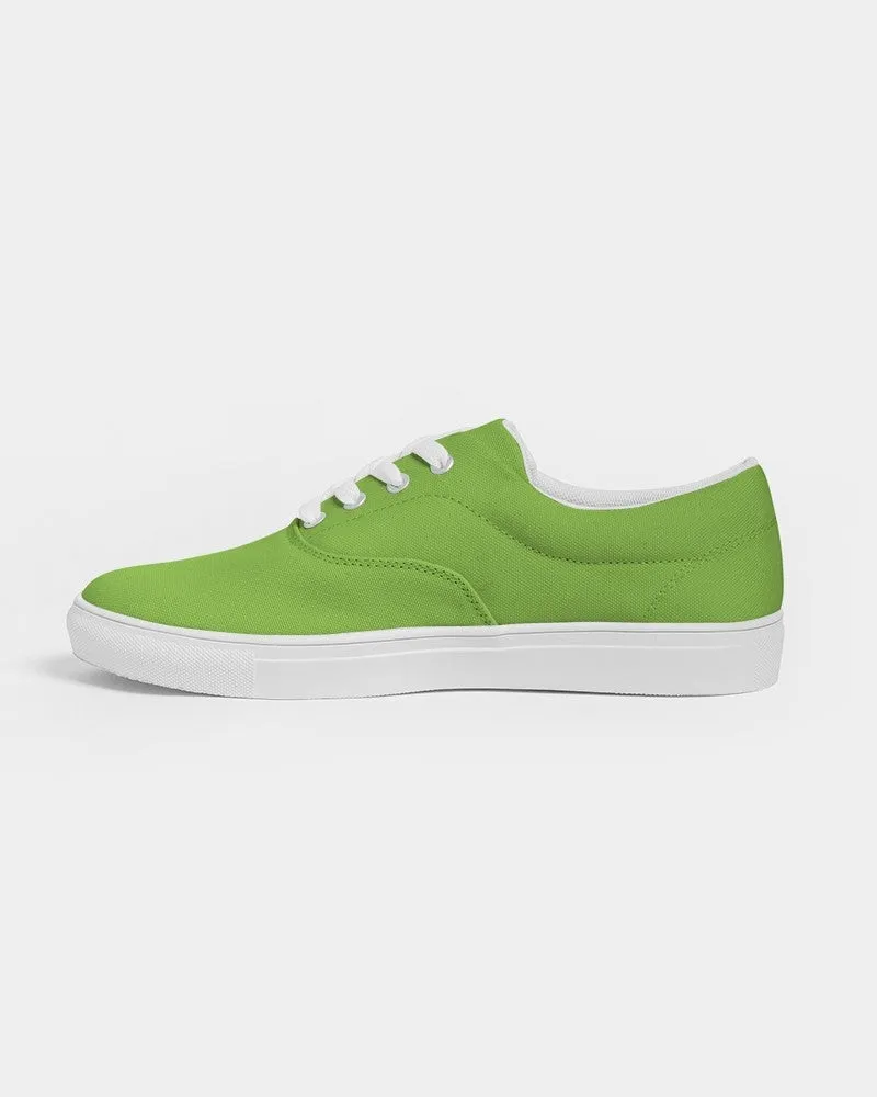 Bright Warm Green Men's Canvas Sneakers | Men's | Bright Pure Warm Green | C50M0Y100K0
