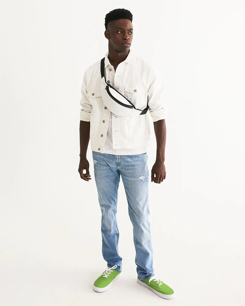 Bright Warm Green Men's Canvas Sneakers | Men's | Bright Pure Warm Green | C50M0Y100K0