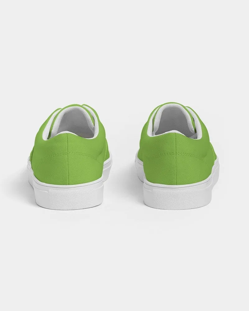Bright Warm Green Men's Canvas Sneakers | Men's | Bright Pure Warm Green | C50M0Y100K0
