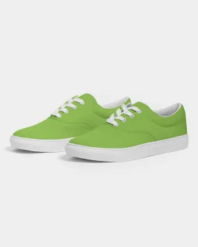 Bright Warm Green Men's Canvas Sneakers | Men's | Bright Pure Warm Green | C50M0Y100K0