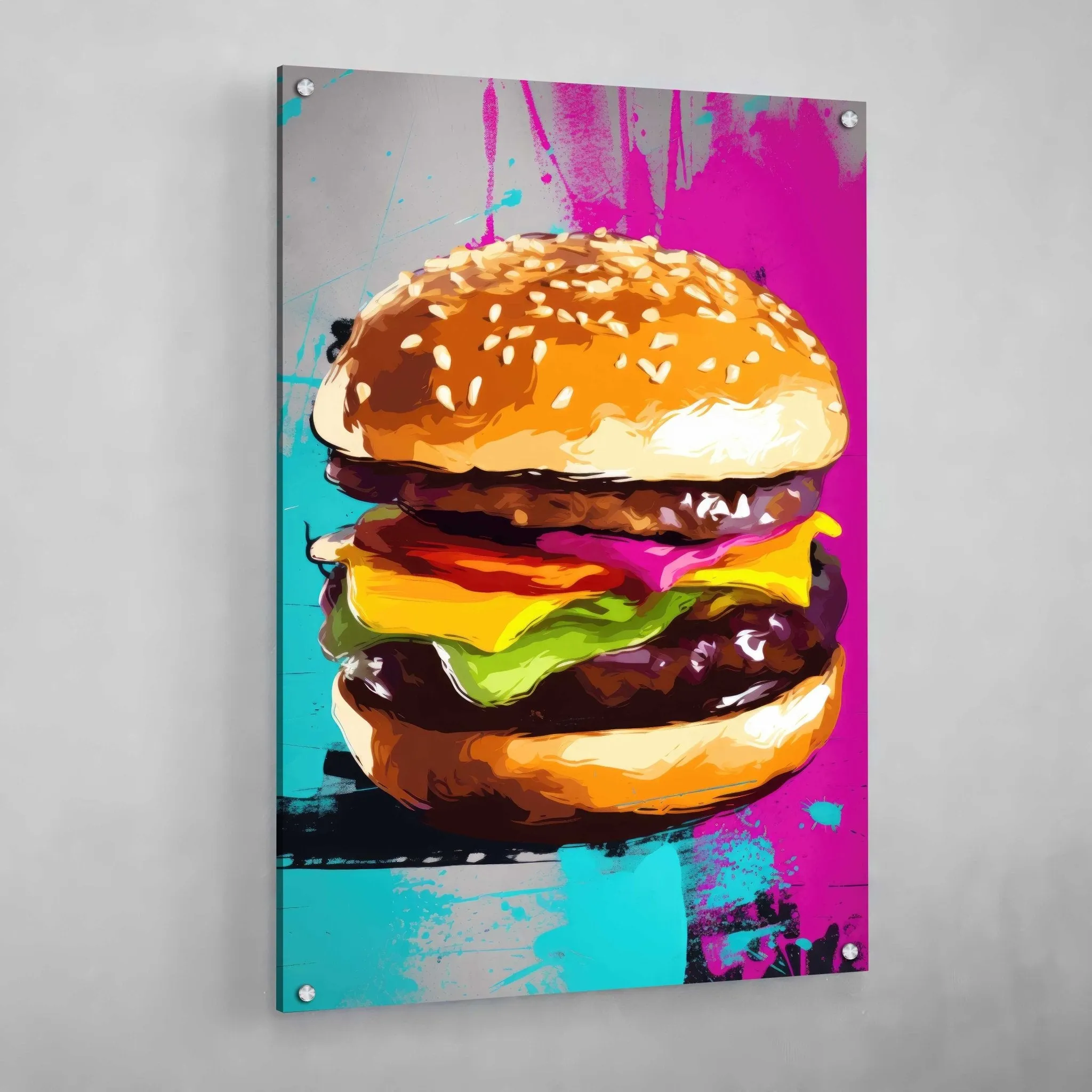 Burger Pop Art Canvas