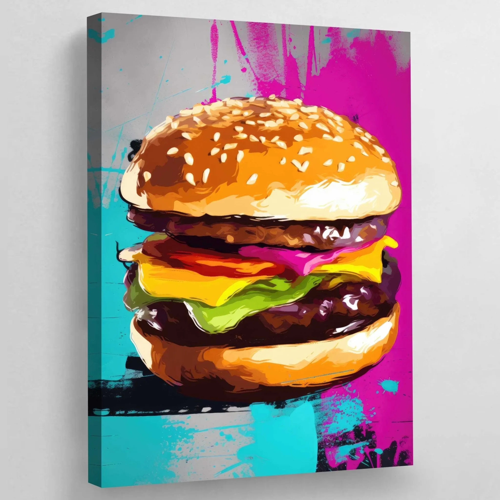 Burger Pop Art Canvas