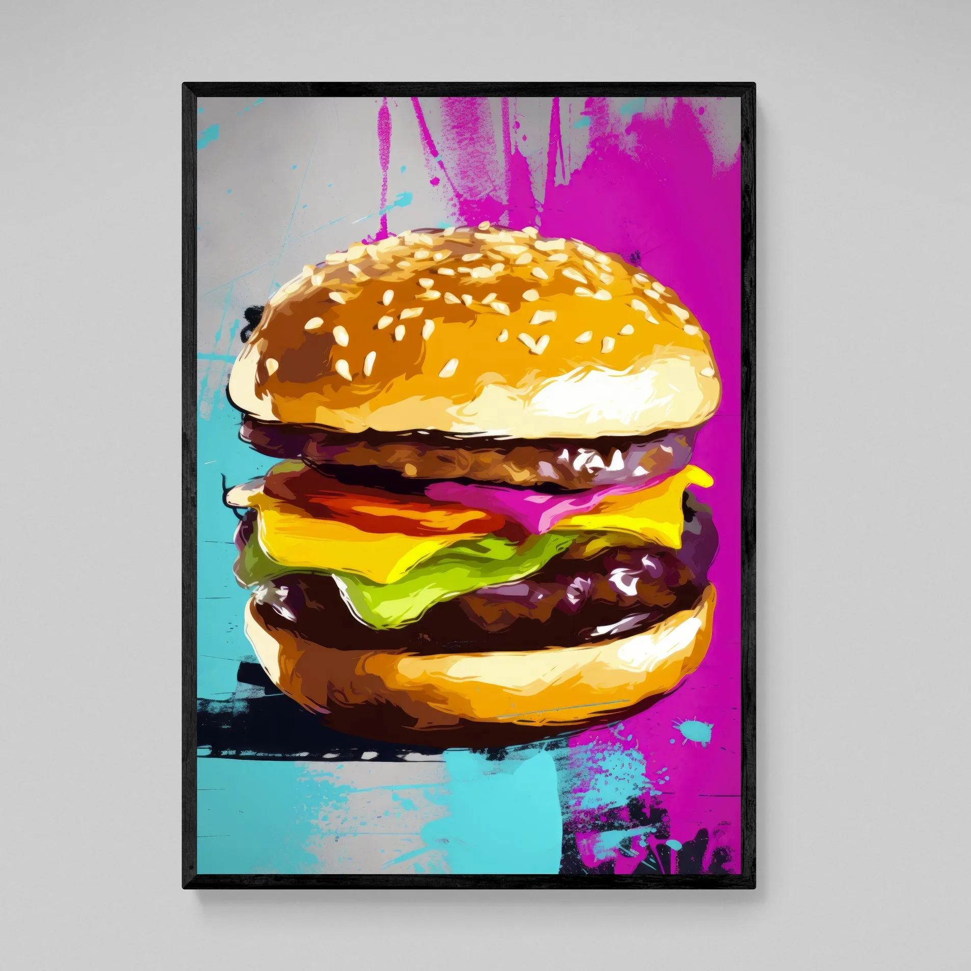 Burger Pop Art Canvas