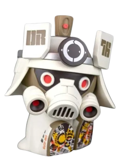 Canbot76- Phantom White Canbot Canz Art Toy by Dragon76 x Czee13