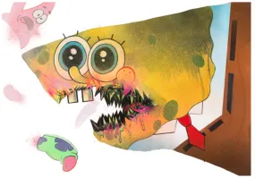 Ceci N'est Pas Une Spongebob PP Archival Print by Shark Toof
