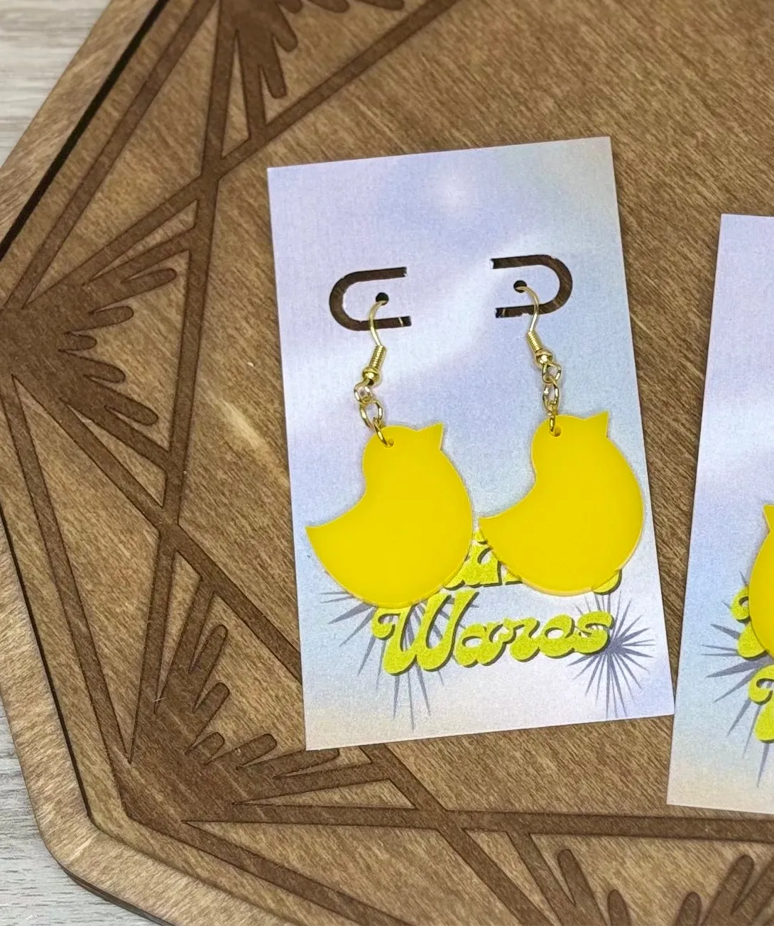 Chick Peep Dangles - Acrylic Earrings