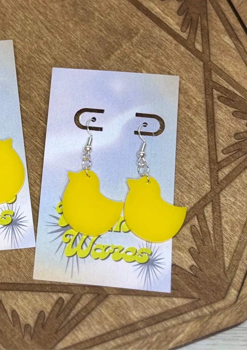 Chick Peep Dangles - Acrylic Earrings