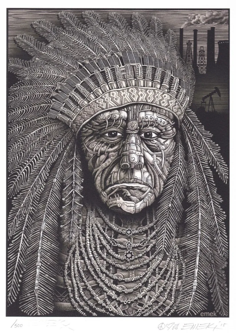 Chief Mini Archival Print by Emek Golan