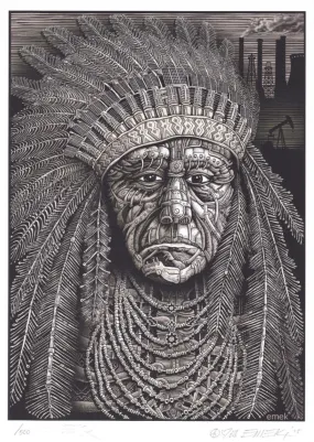 Chief Mini Archival Print by Emek Golan