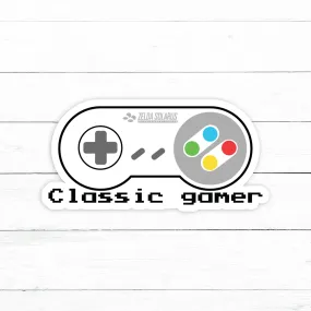 Classic Gamer Sticker | Waterproof Vinyl Decal | 3in