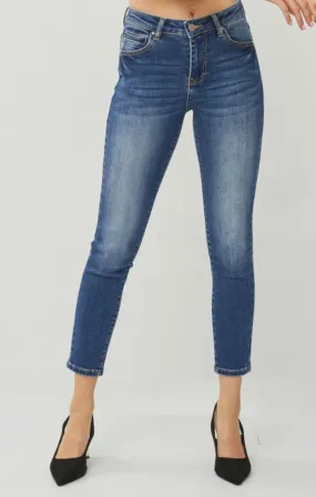Collette High Rise Ankle Skinny Jeans: Dark