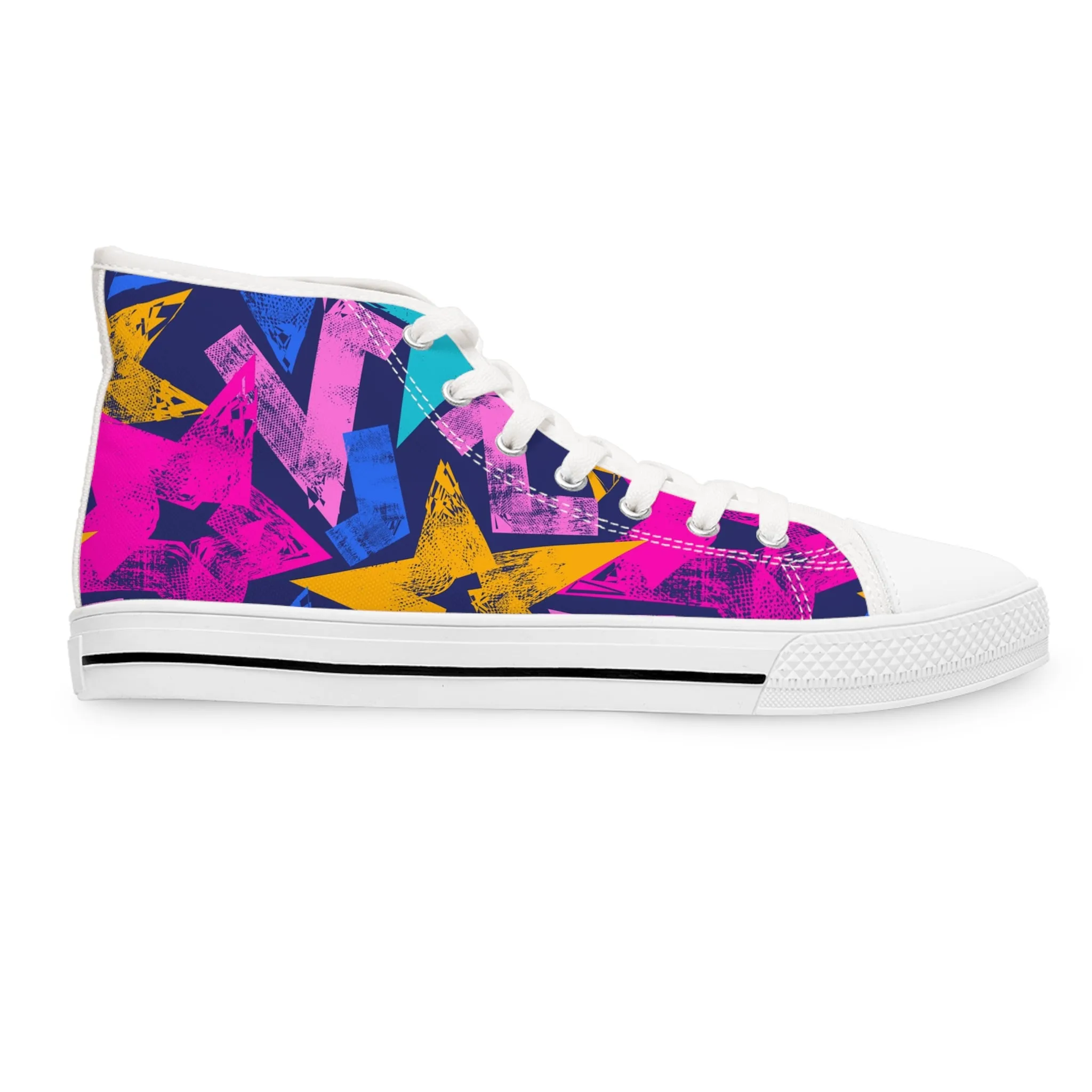 Colorful Abstract Pattern Women's High Top Sneakers