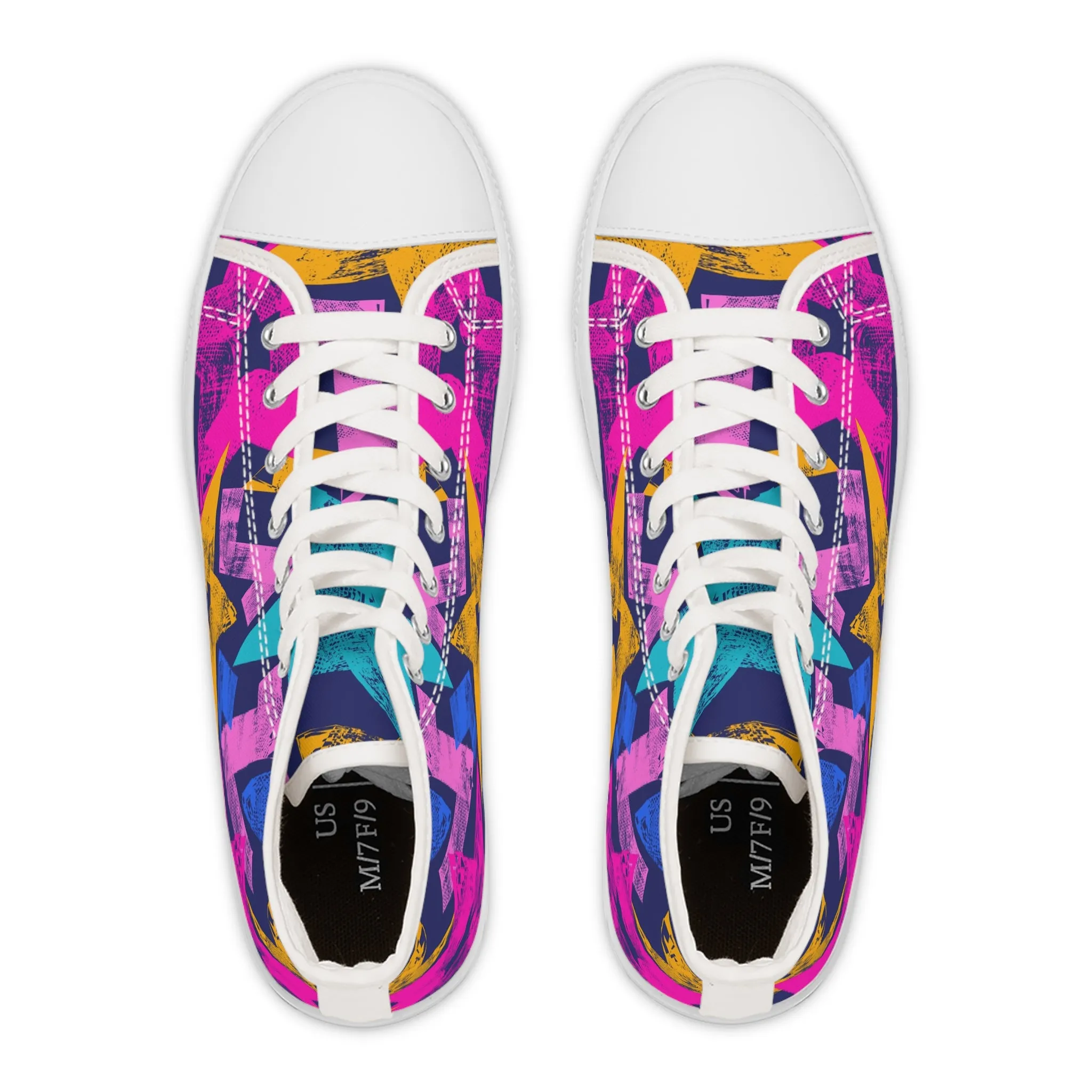 Colorful Abstract Pattern Women's High Top Sneakers