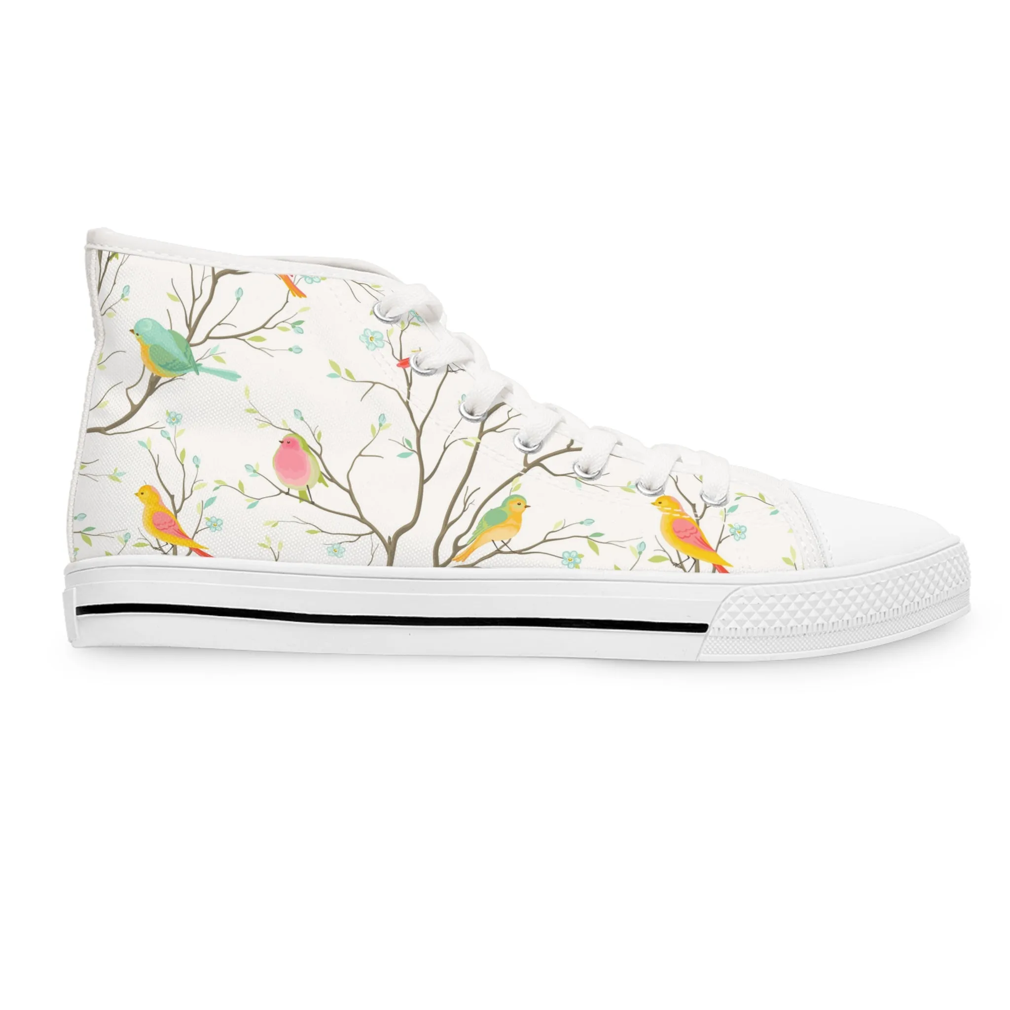 Colorful Birds Women's High Top Sneakers