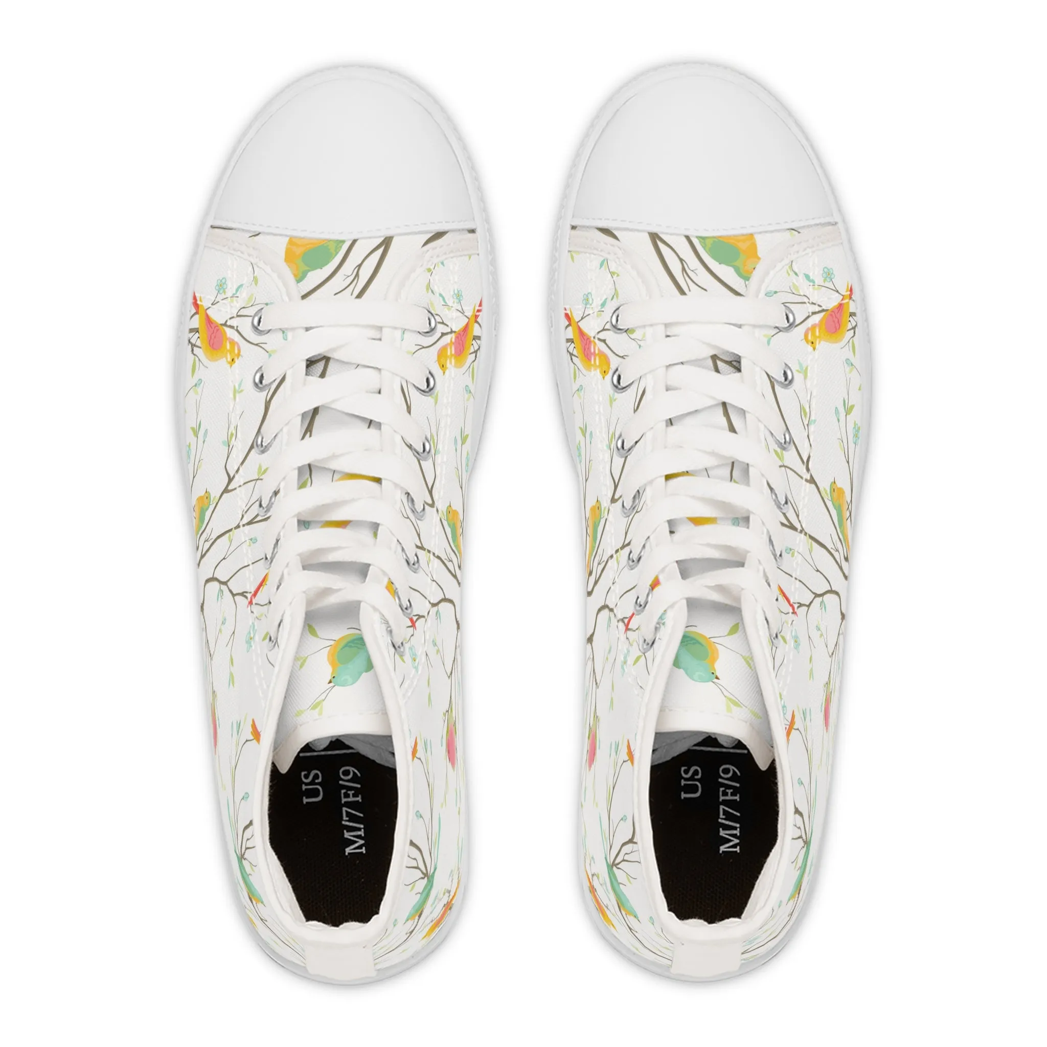 Colorful Birds Women's High Top Sneakers
