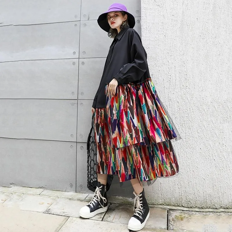 Confetti Asymmetrical Shirt Dress | Millennials
