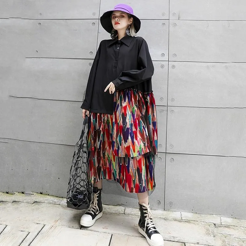 Confetti Asymmetrical Shirt Dress | Millennials