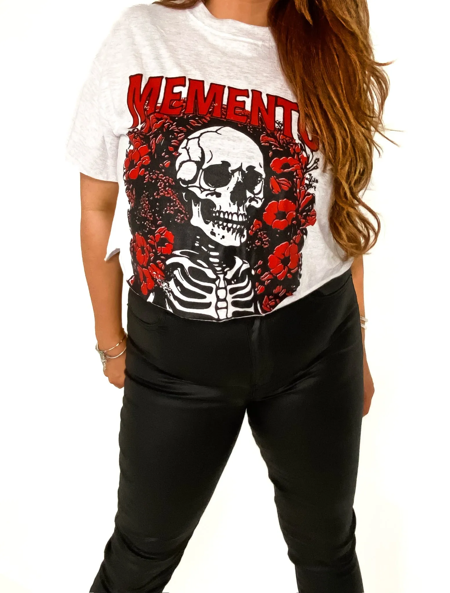 CROPPED MEMENTO MORI GRAPHIC TEE