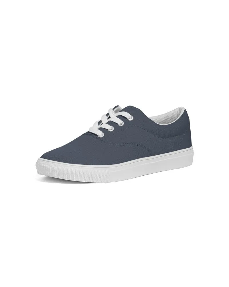 Dark Blue Women's Canvas Sneakers | Women's | Dark Pale Pastel Blue | C30M15Y0K80