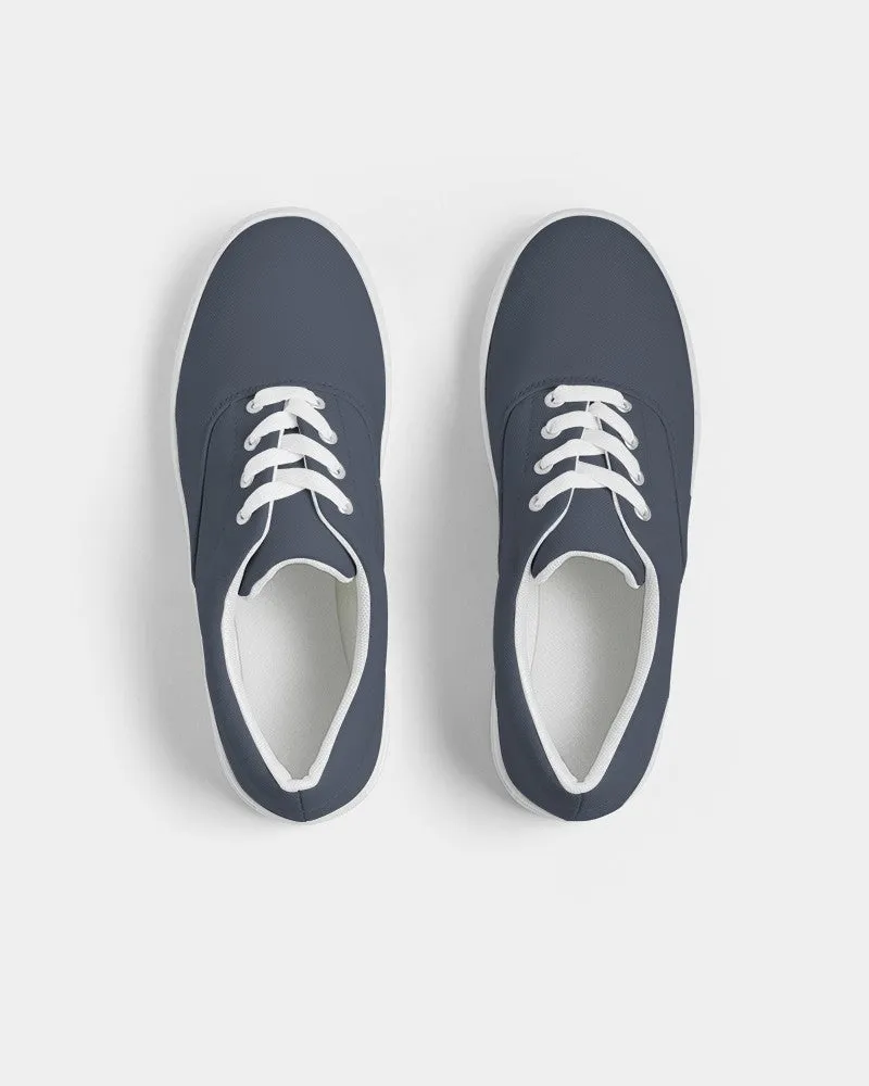 Dark Blue Women's Canvas Sneakers | Women's | Dark Pale Pastel Blue | C30M15Y0K80