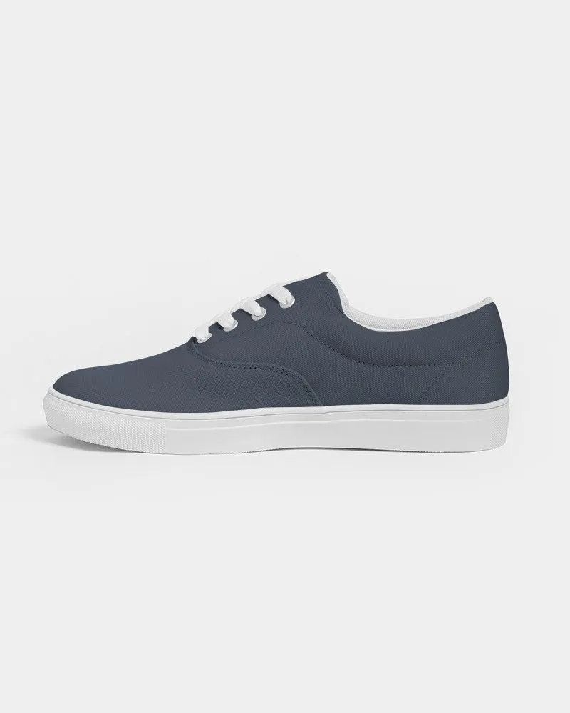 Dark Blue Women's Canvas Sneakers | Women's | Dark Pale Pastel Blue | C30M15Y0K80
