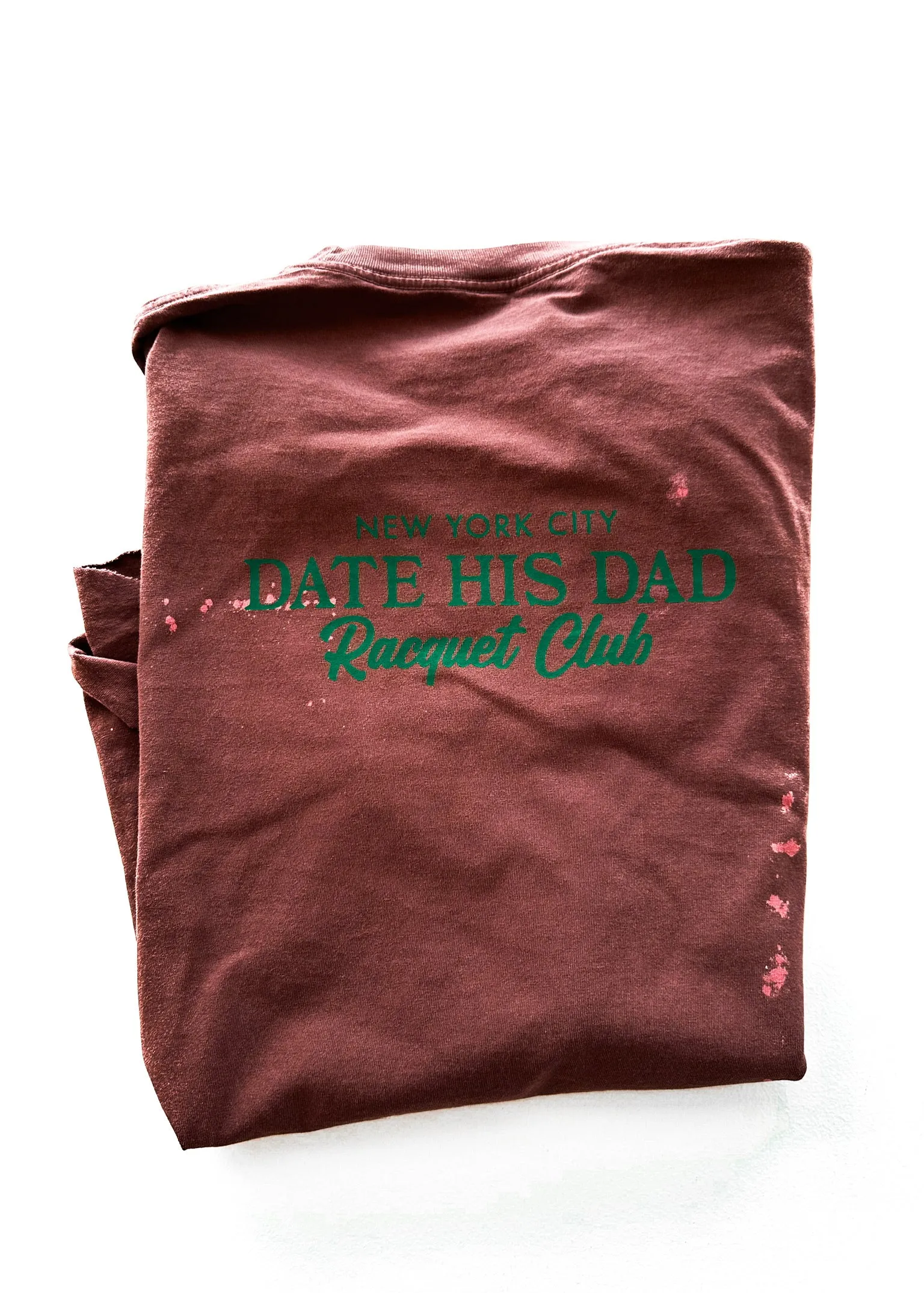 DATE HIS DAD BLEACHED OUT SIDE SLIT TEE