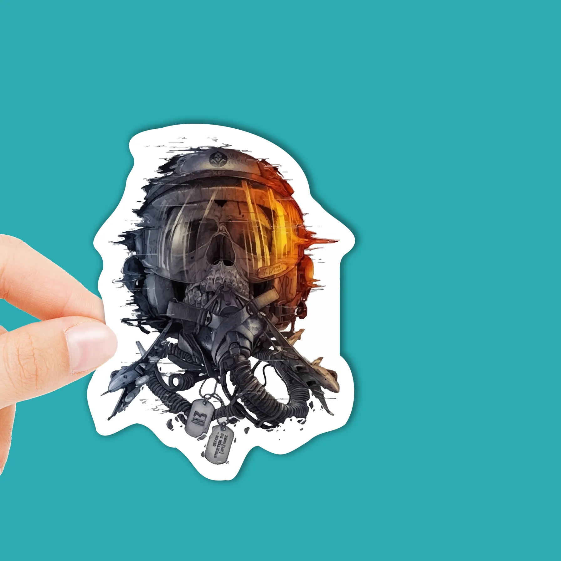 Death Pilot Sticker | Waterproof Vinyl | 3in