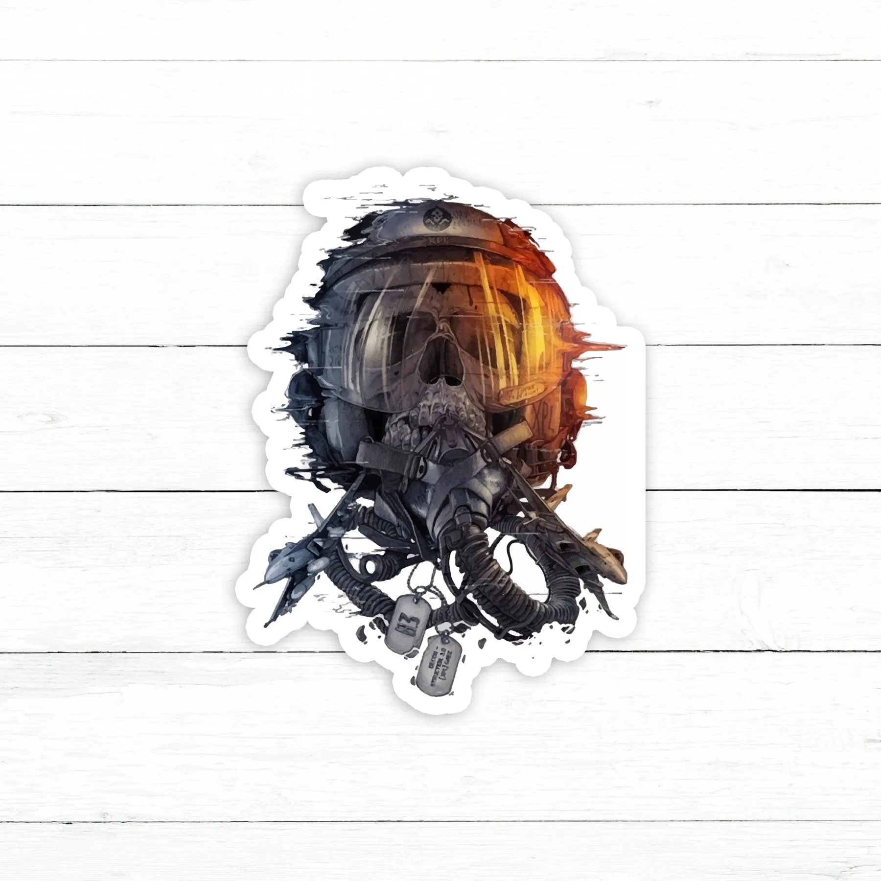 Death Pilot Sticker | Waterproof Vinyl | 3in