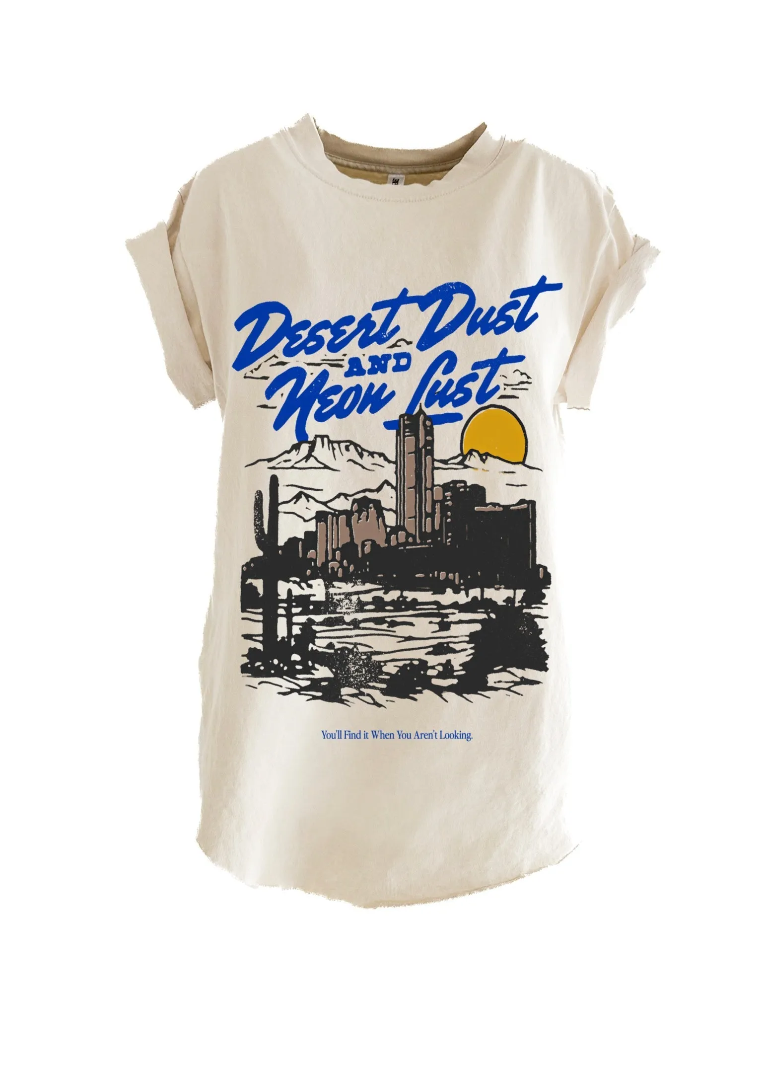 DESERT DUST & NEON LUST SIDE SLIT TEE