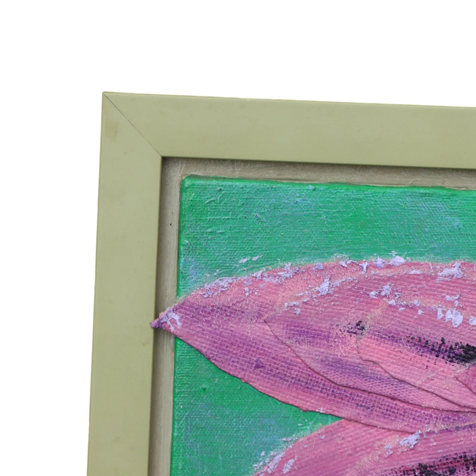 Donald Gotz "Purple Dew" Acrylic Floral 3D Mixed Media 12x10 Signed