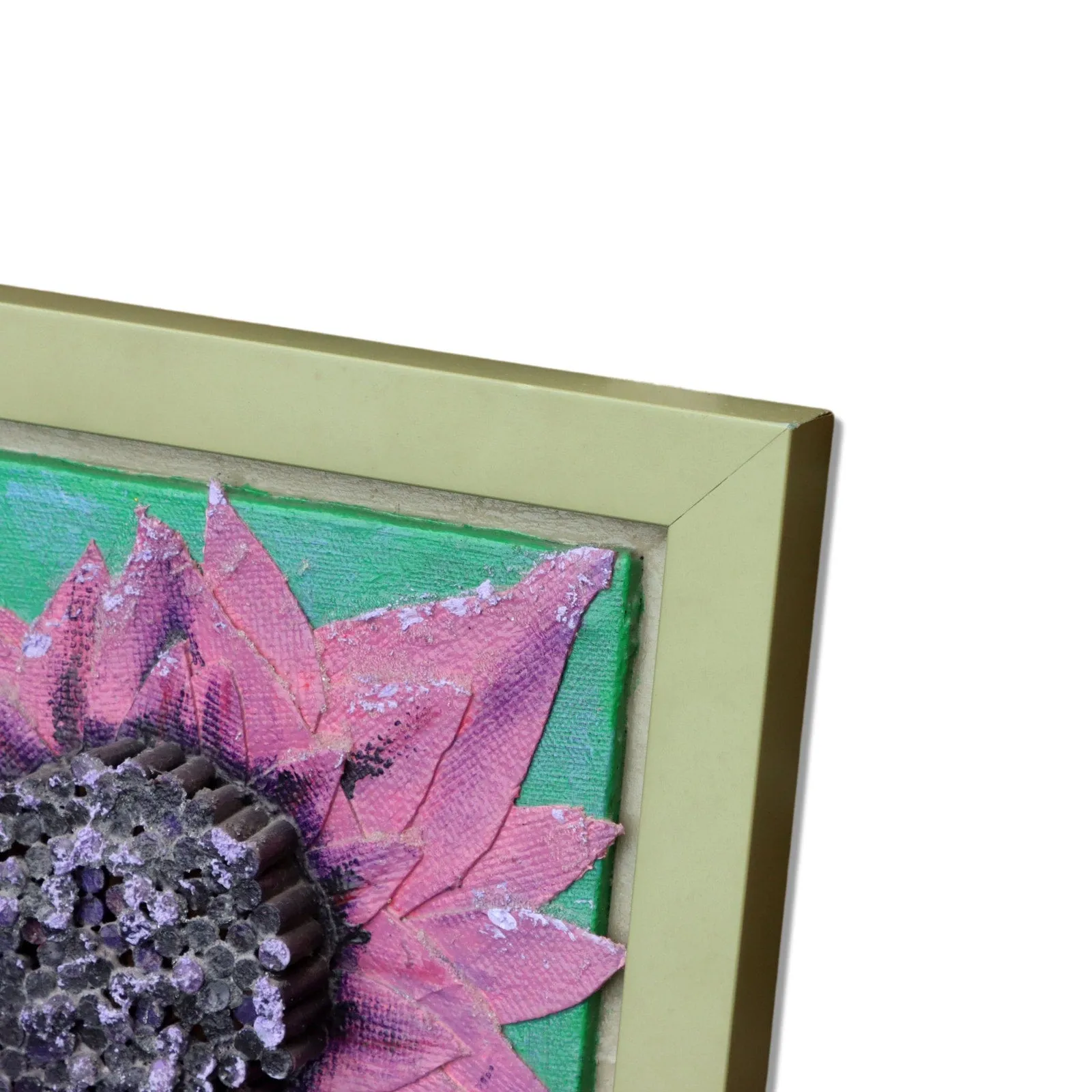 Donald Gotz "Purple Dew" Acrylic Floral 3D Mixed Media 12x10 Signed