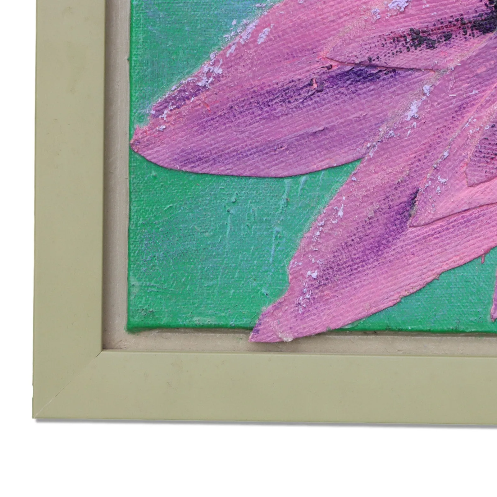 Donald Gotz "Purple Dew" Acrylic Floral 3D Mixed Media 12x10 Signed