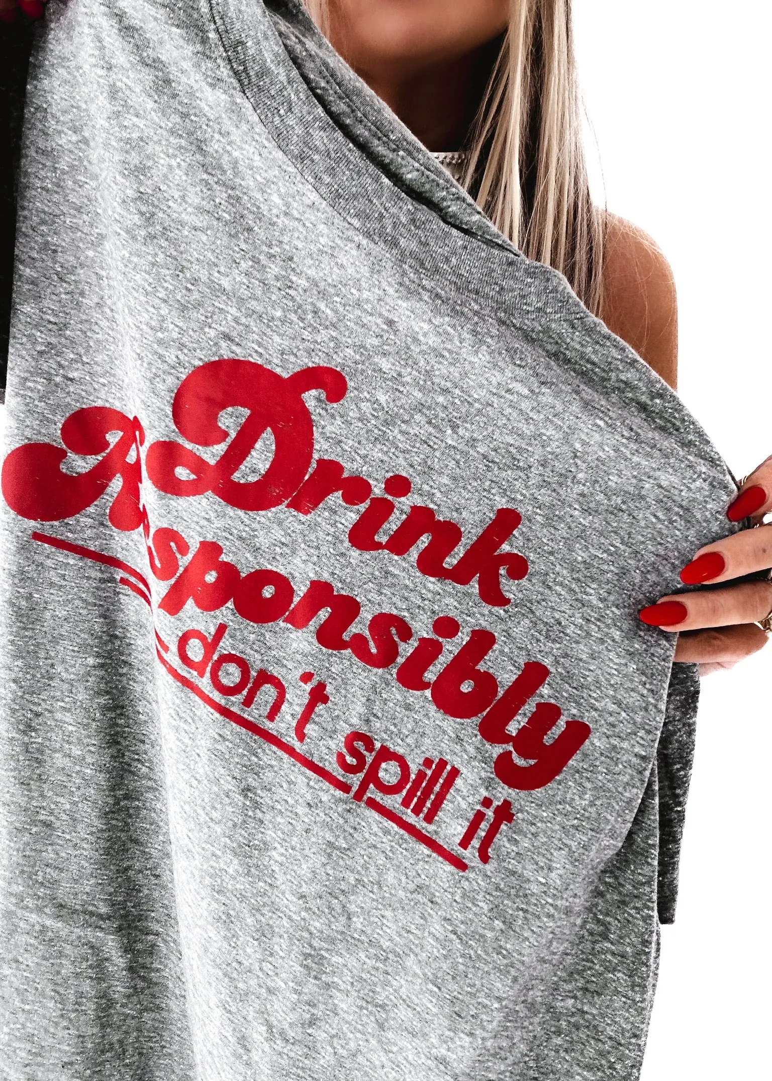 DRINK RESPONSIBLY SIDE SLIT TEE