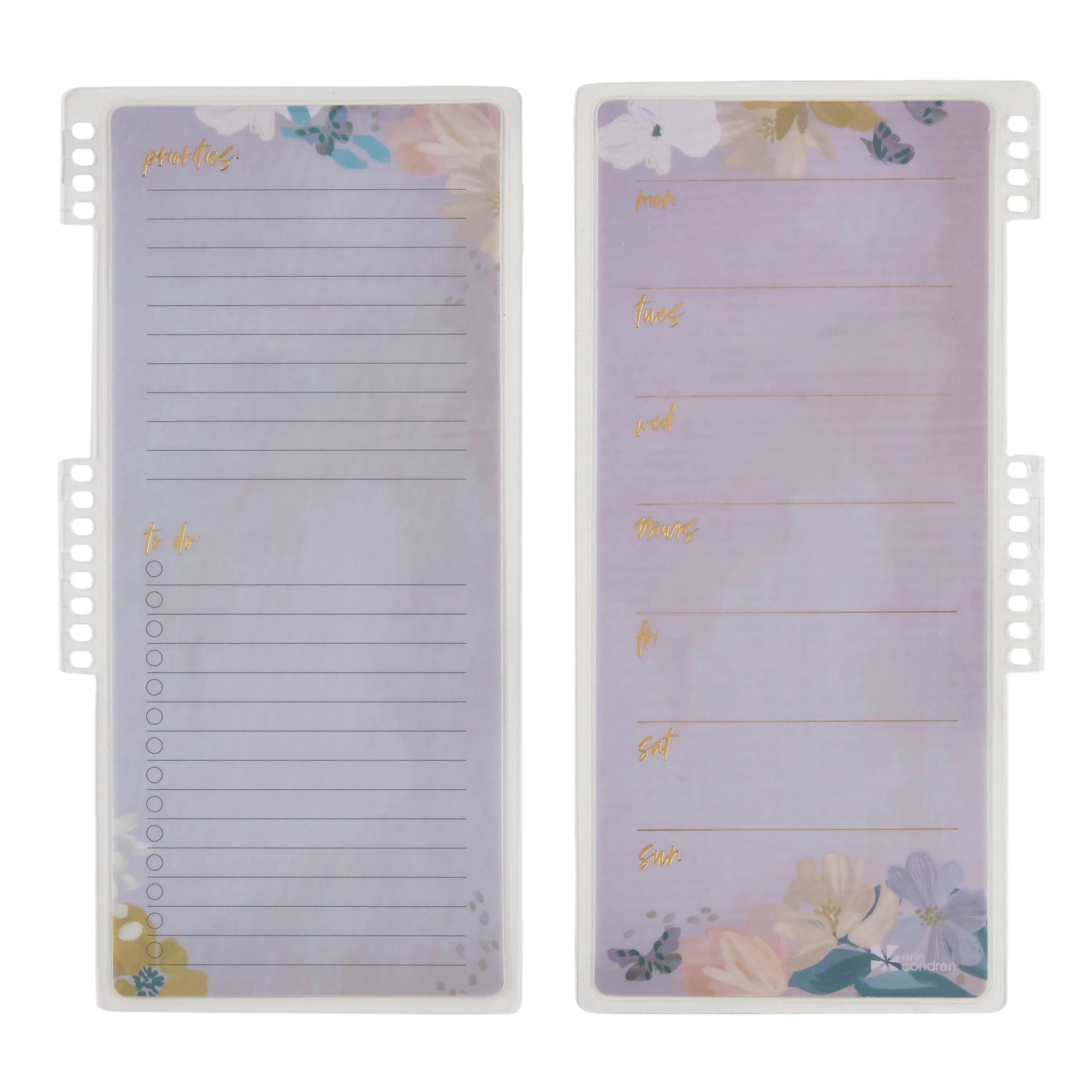 Erin Condren Bold Blooms To-Do List Dashboard - Snap-In