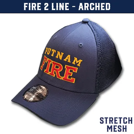 Fire 2 Line Arched Custom Hat - New Era Stretch