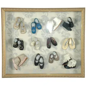 Framed Collection of Baby Shoes